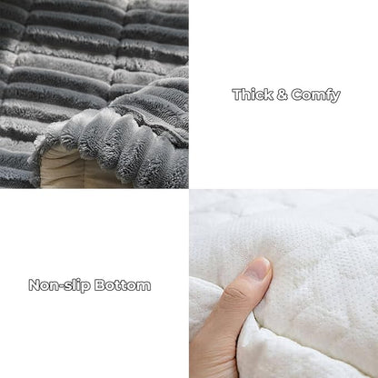 FUNNY FUZZY Pet Couch Covers for Sofa, Flannel Dog Couch Cover for Dogs Washable - Image 2