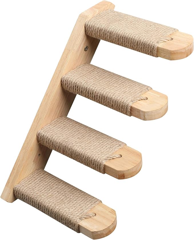 FUKUMARU Cat Climbing Shelf Wall Mounted, Four Step Cat Stairway by FUKUMARU