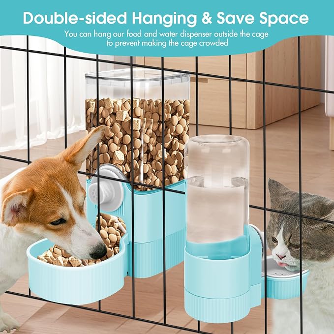 Yummy Sam Hanging Cage Automatic Small Pet Food Bowl Water Bottle Dispenser - Image 6