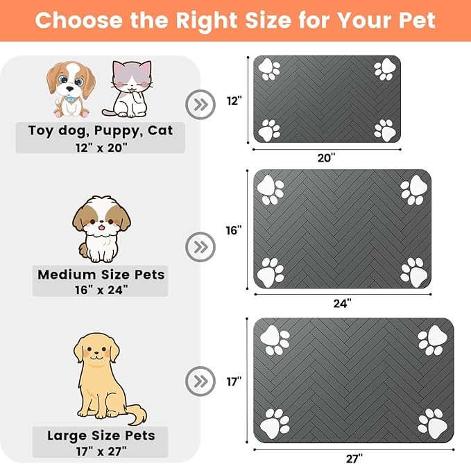 Pet Feeding Mat-Absorbent Pet Placemat - Image 6