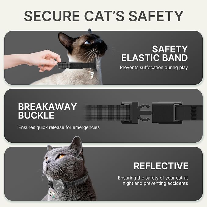 Waterproof Airtag Cat Collar, Breakaway Cat Airtag Collar - Image 6
