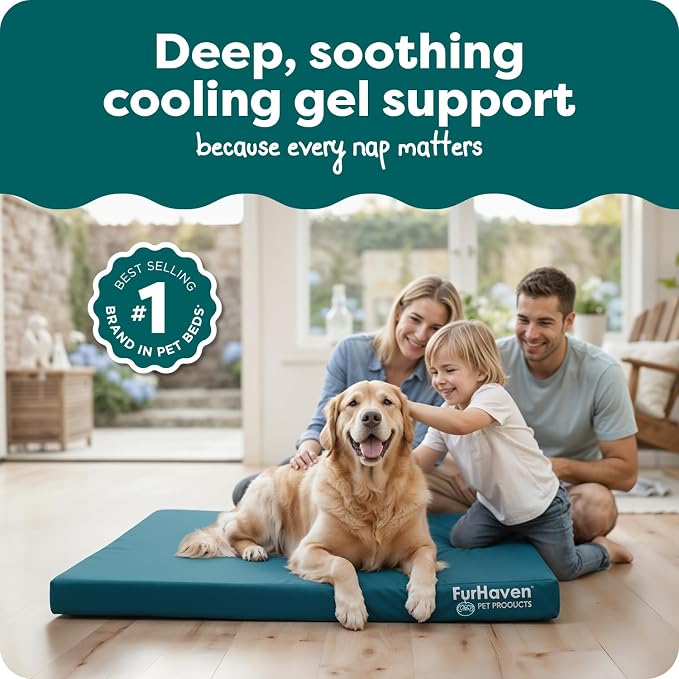Furhaven Water-Resistant Cooling Gel Dog Bed - Image 2