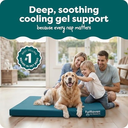 Furhaven Water-Resistant Cooling Gel Dog Bed - Image 2