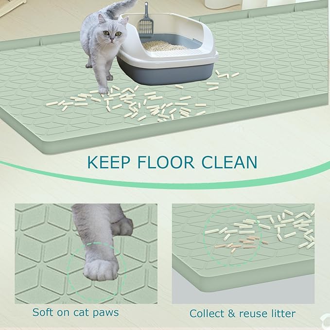 Cat Litter Mat, Silicone Large Cat Litter Trapping Mat - Image 2