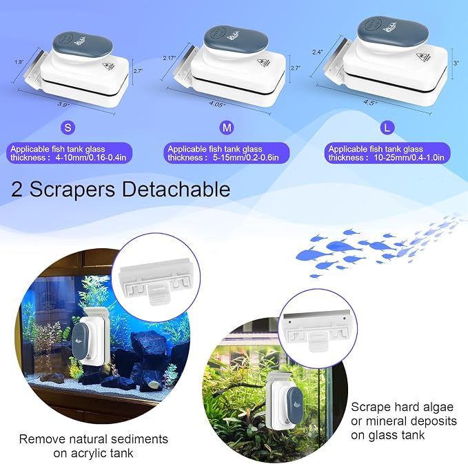 AQQA Aquarium Strong Magnetic Cleaner Brush, Fish Tank Glass Algae Magnet - Image 4