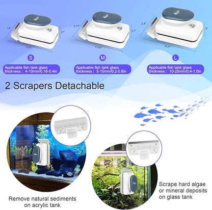 AQQA Aquarium Strong Magnetic Cleaner Brush, Fish Tank Glass Algae Magnet - Image 4
