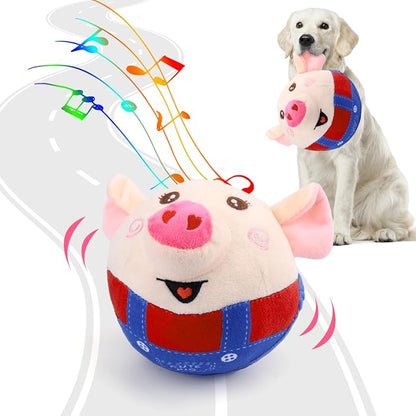BABORUI Interactive Dog Toys Pig, Jumping Squeaky Dog Toys by BABORUI