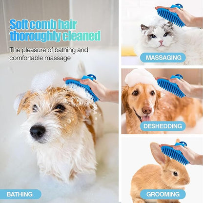 4-Piece Rubber Pet Grooming Kit - Image 3