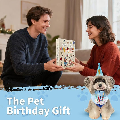 Dog & Cat Birthday Party Decorations Set Include Bandana, Adjustable Hat - Image 8