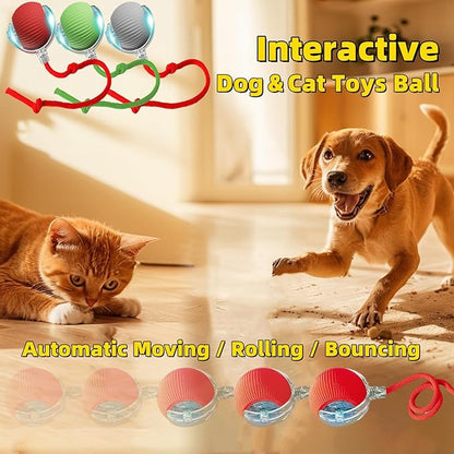 Interactive Dog Cat Toy Ball, Automatic Moving Bouncing Rolling, - Image 2