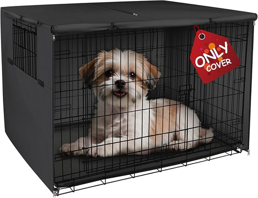 Explore Land Dog Crate Cover Heavy Duty Polyester Pet Kennel Sunshade Universal by ExploreLand