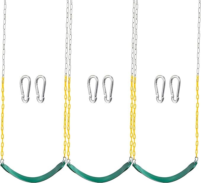 TURFEE 3 Pack Green Swing Seats Heavy Duty by Turfee