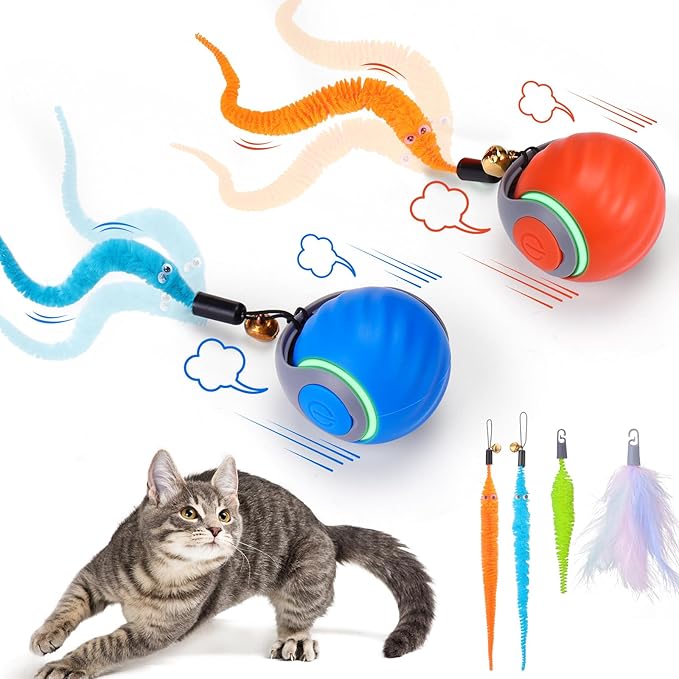 BABORUI 2Pack Interactive Cat Toy Ball by BABORUI