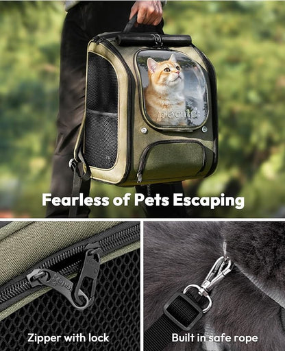 Pecute Cat Backpack Carrier, Large Space Cat Bubble Backpack, Breathable Cat - Image 6