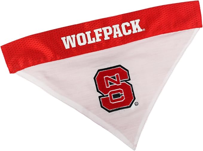 Pets First Collegiate Pet Accessories, Reversible Bandana, North Carolina State by PETSFIRST