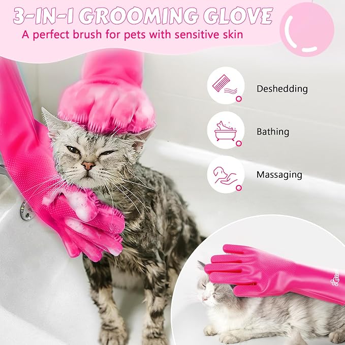 Pecute Pet Grooming Gloves - Image 2