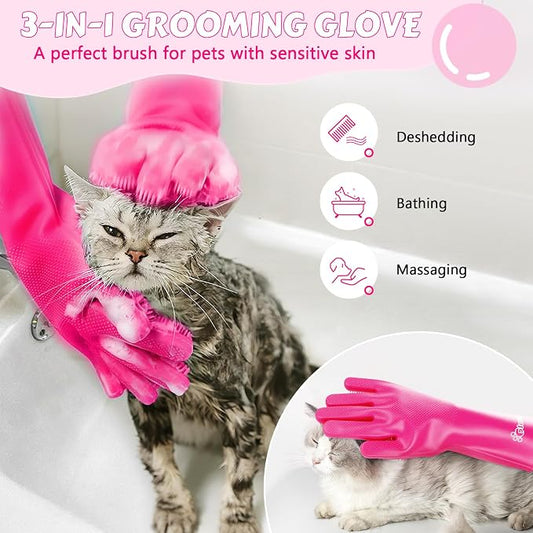 Pecute Pet Grooming Gloves - Image 2