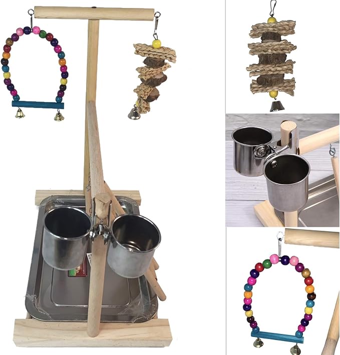 Hamiledyi Parrot Playground Bird Play Stand Play Gym - Image 3