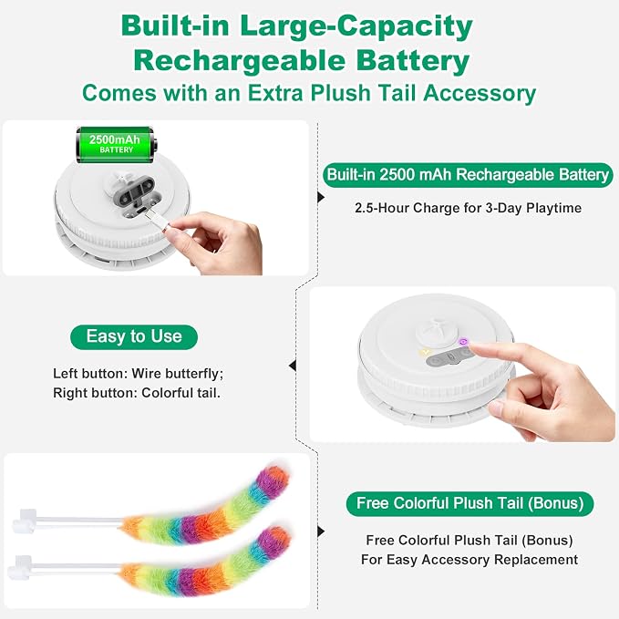 Interactive Cat Toys for Indoor Cats, Rechargeable Touch Activated Hide and - Image 5
