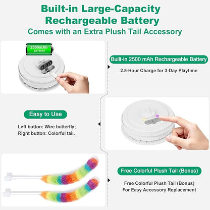 Interactive Cat Toys for Indoor Cats, Rechargeable Touch Activated Hide and - Image 5
