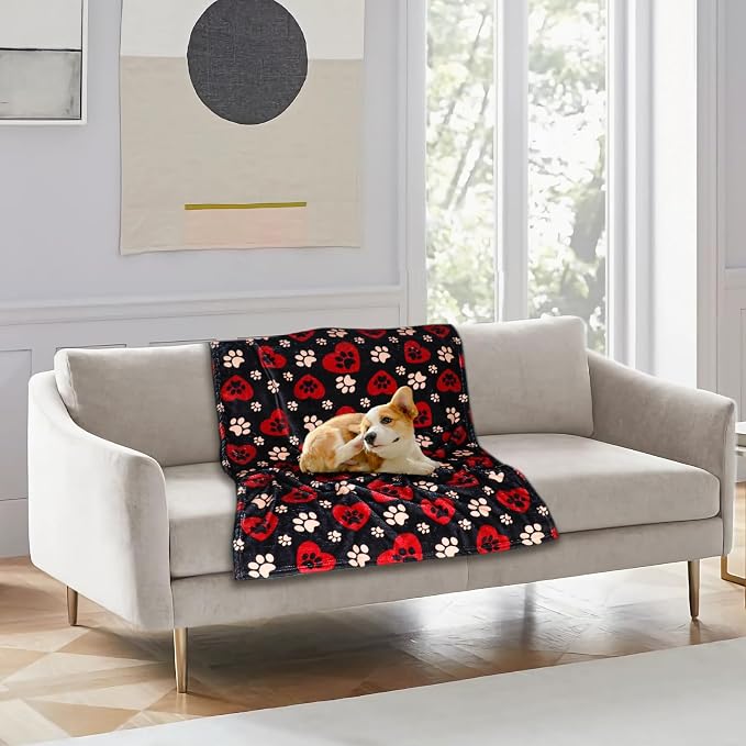 Dog Blankets for Large Dogs, Fuzzy Soft Pet Mat Throw Cover for Kennel Crate Bed - Image 7