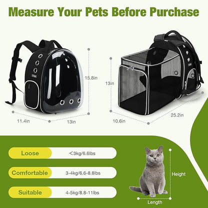 Lekereise Cat Backpack Carrier, Expandable Large Space Cat Bubble Backpack - Image 2