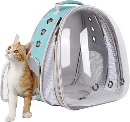 Front Expandable Cat Backpack Carrier, Fit up to 20 lbs, Space Capsule Bubble - Image 6