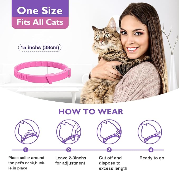 3 Pack Calming Collar for Cats and Kittens Pheromone Collar Efficient Relieve - Image 6