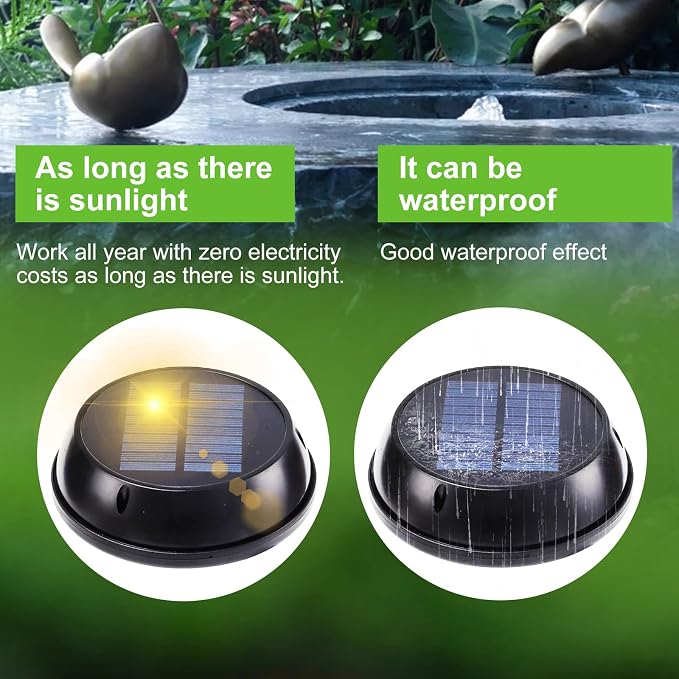 Bird Bath Solar Swing Device, Stainless Steel Bird Bath Bubble Device, Suitable - Image 7