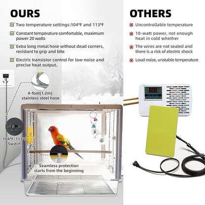 SYSAI Snuggle-Up Bird Warmer for Small Exotic Birds Like Parakeets or - Image 5