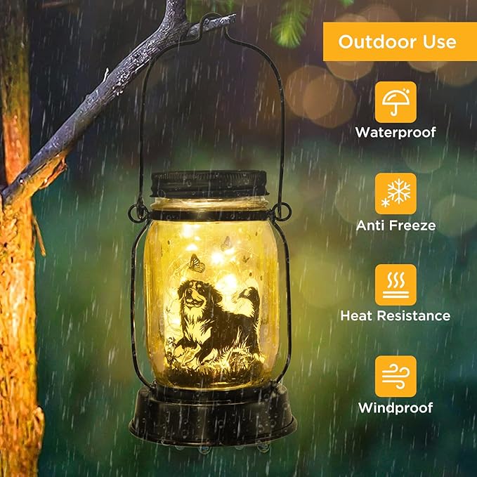 Bernese Mountain Dog Gifts for Women/Men Bernese Mountain Solar Lanterns - Image 5