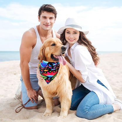 Whaline 2Pcs Mexican Dog Bandana Cinco De Mayo Fiesta Cotton Pet Scarf - Image 6