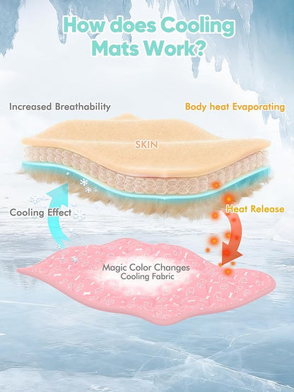Rywell Dog Cooling Mat 2.0, Soft Blush Pink, Long-Lasting Cool - Image 6