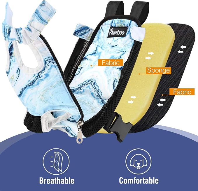 Pawaboo Pet Carrier Backpack, Adjustable Pet Front Cat Dog Carrier Backpack - Image 5