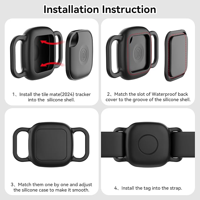 DDJ 2-Pack Dog Collar Holder for Tile Life360 Mate 2022 Tracker, Waterproof - Image 9