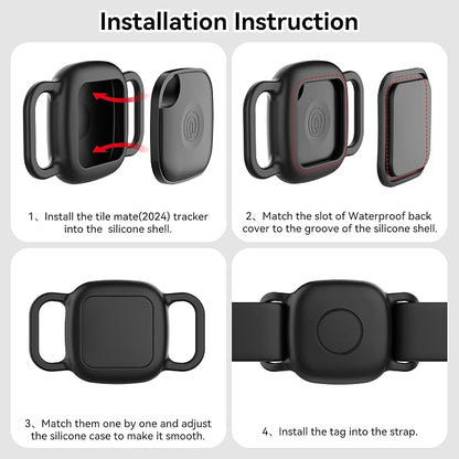 DDJ 2-Pack Dog Collar Holder for Tile Life360 Mate 2022 Tracker, Waterproof - Image 9