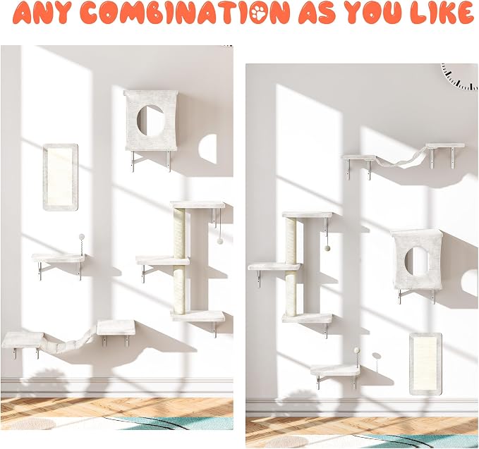 Wall Mounted Cat Furniture, Scratching Post, Indoor Safe & Stable Furniture - Image 3