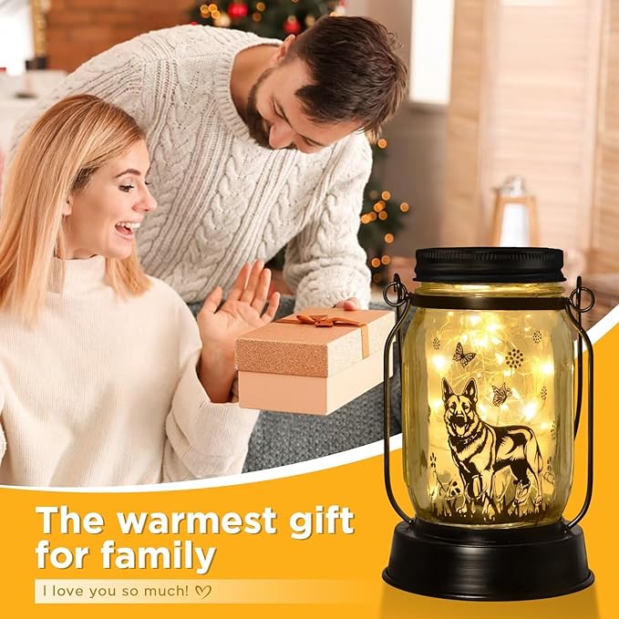 German Shepherd Gifts for Women/Men, German Shepherd Solar Lanterns Dog Mom - Image 6