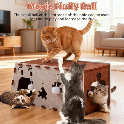 Large Felt Cat Cave & Tunnel - Image 6