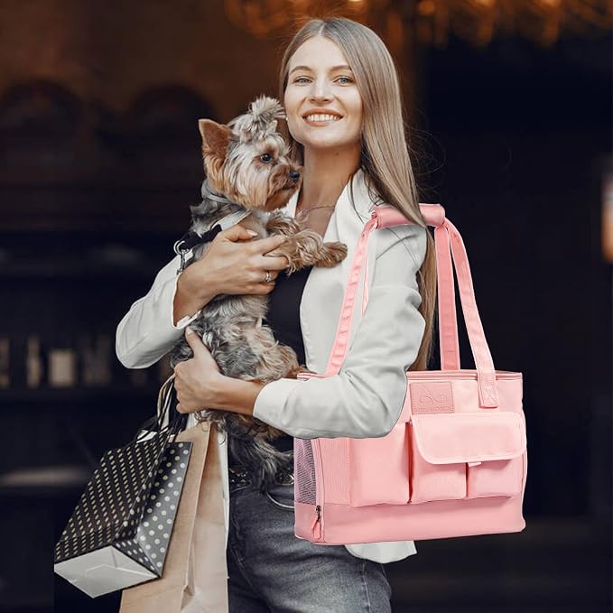 Dog Carrier, Cat Carrier, Pet Carrier, Foldable Waterproof Premium PU Leather - Image 6