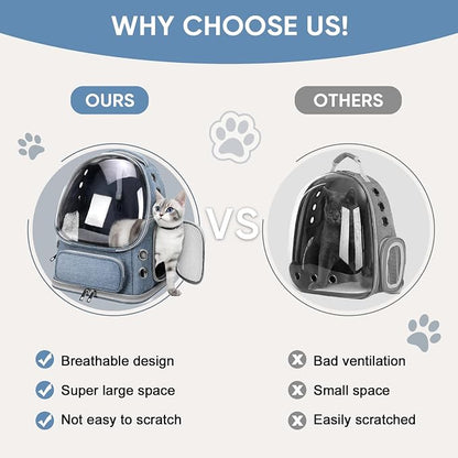 Cat Backpack Carrier, Breathable Cat Bubble Backpack - Image 2