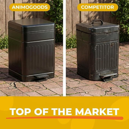 Small Dog Poop Trash Can Outside, 1.3 Gal Stainless Steel Dog Waste Trash Can - Image 7