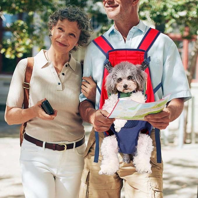 Dog Carrier Backpack, Pet Front Carrier Backpack Legs Out Dog Chest Carrier - Image 7