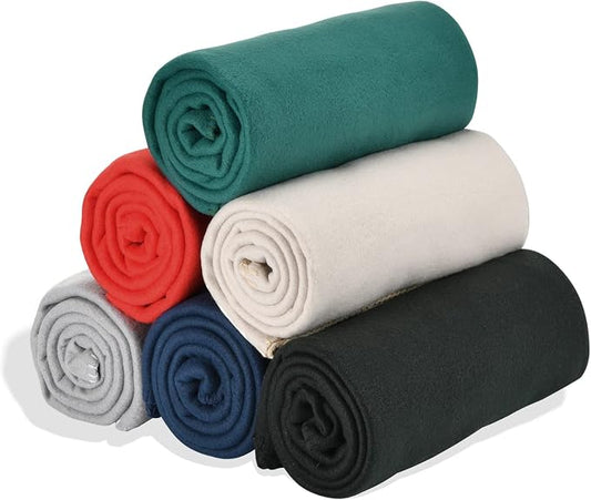 Fleece Throw Blankets Solid Lightweight Warm Soft Cozy Pet-Friendly by SPEICALGLORY