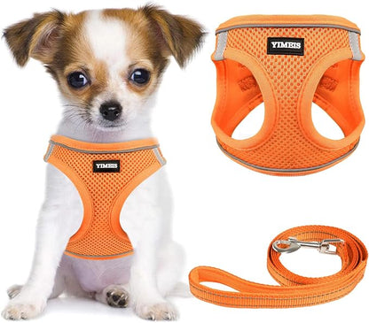 YIMEIS Dog Harness and Leash Set, No Pull Soft Mesh Pet Harness, Reflective by YIMEIS