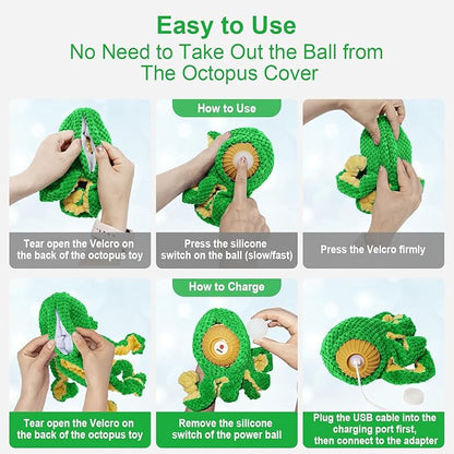 Interactive Dog Toys Octopus, Durable Automatic Jumping Dog Toy to Keep Them - Image 3