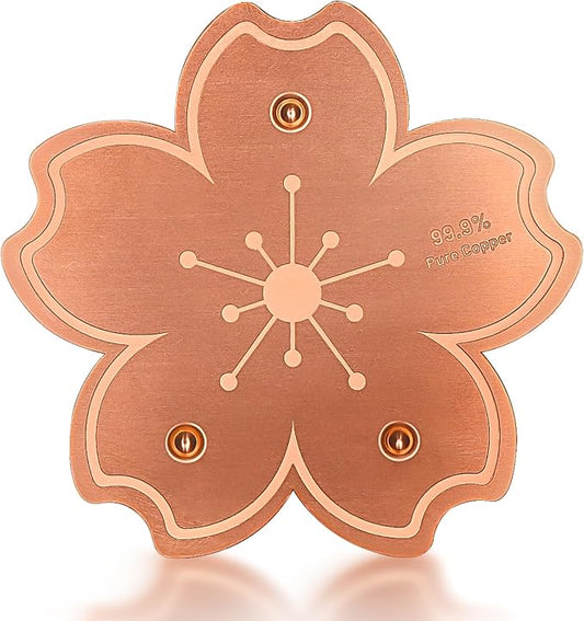 99.99% Pure Copper Bird Bath Disk, Triple-Point Support Design Lower Cleaning by Yncotte