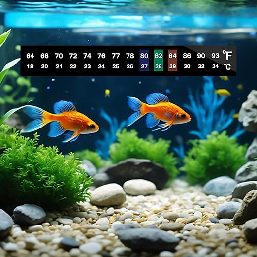 AQUANEAT 6 PCS Aquarium Thermometer Strips, Fish Tank Thermometer Sticker - Image 5