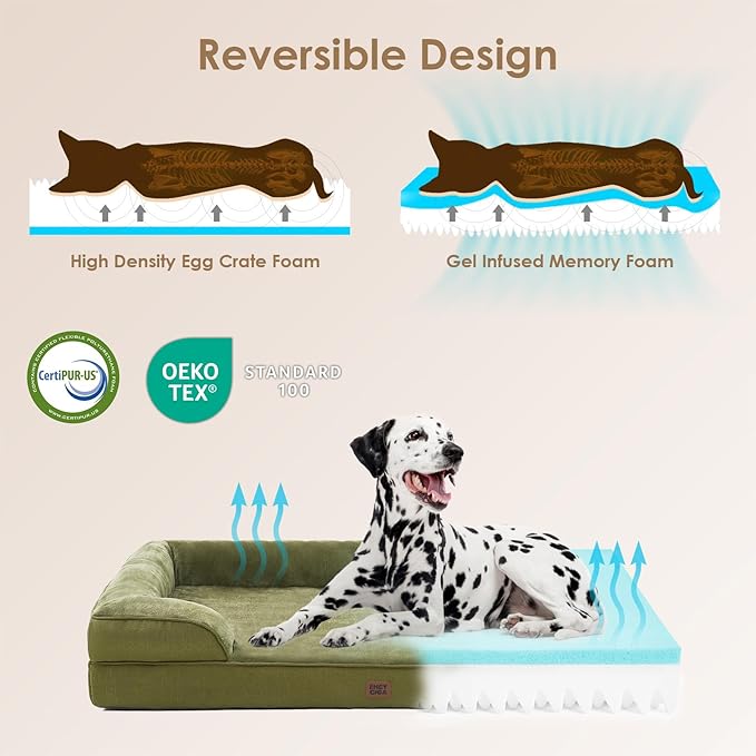EHEYCIGA Orthopedic Dog Beds Large Sized Dog, Waterproof Memory Foam Pet Bed - Image 4