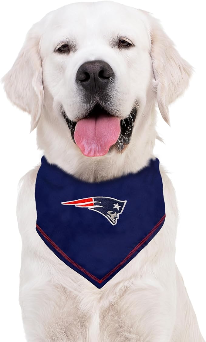 Pets First NFL New England Patriots TIE Bandana, Large/X-Large. Dog Bandana - Image 5